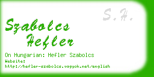szabolcs hefler business card